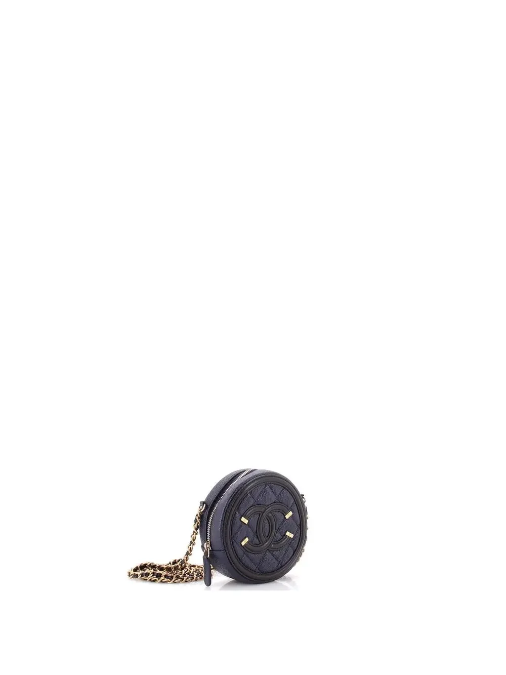 Chanel Filigree Round Clutch With Chain #287683C30B